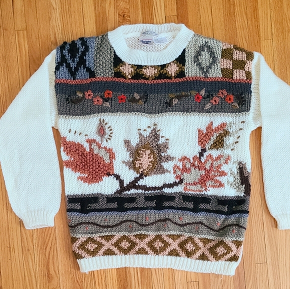 Adorable vintage Huntington Ridge Sweater. Cottage core style sweater - Picture 1 of 6